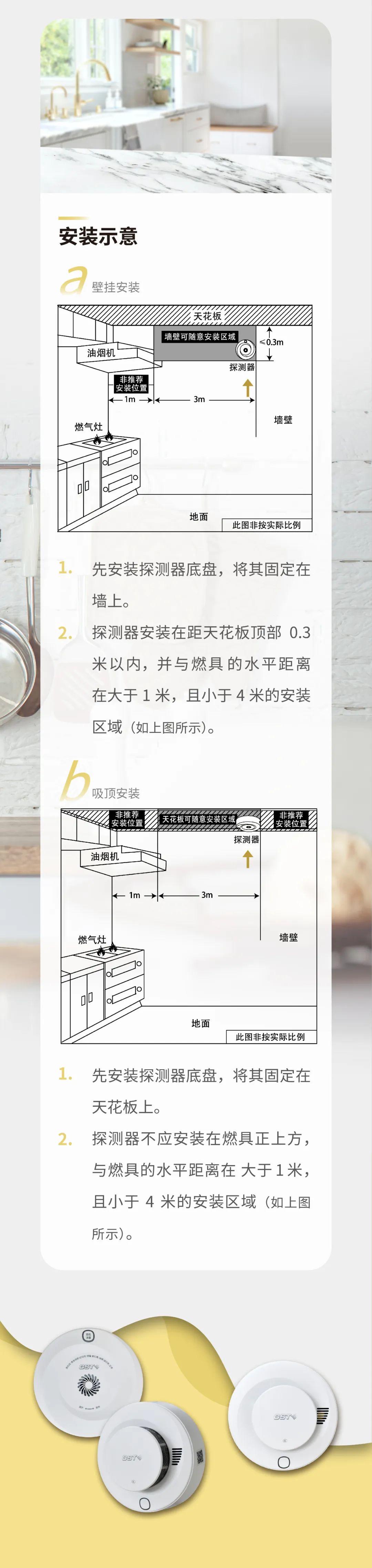 湖北湖北海湾消防GST全新一代NB独立式烟感气感探测器安装